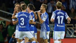 Sociedad players celebrate